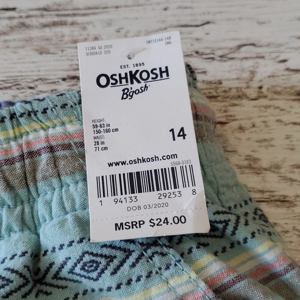 Boys OSHKOSH Drawstring shorts size 14